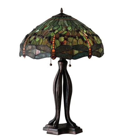 Meyda Lighting 31" High Tiffany Hanginghead Dragonfly Table Lamp - 31109
