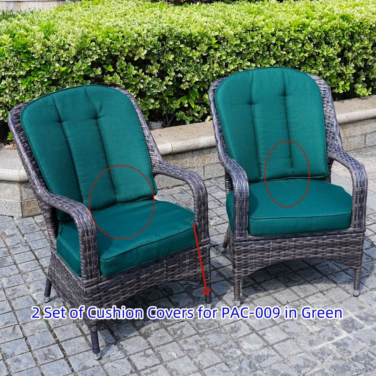 Direct Wicker Cushion Covers for One Patio Chair (PAC-009-Cover)