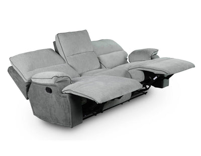 Cyprus - 3 Piece Reclining Living Room Set - Gray