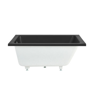 Swiss Madison Voltaire 48" x 32" Reversible Drain Drop-In Bathtub in Matte Black SM-DB571MB