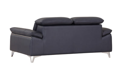 Global United Top Grain Italian Leather Loveseat