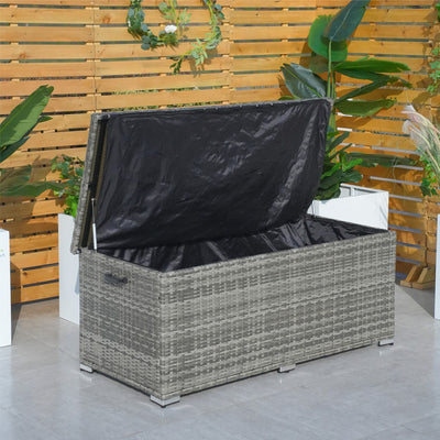 Direct Wicker Compact Aluminium Rattan Storage Box for Outdoor Garden Patio | PA-3256S-I