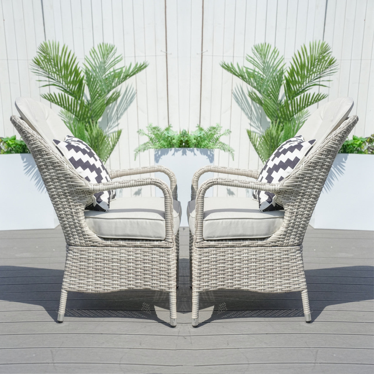 Direct Wicker Patio Chairs - 2 Pieces Outdoor Rattan Chairs (PAC-009-Chairs)