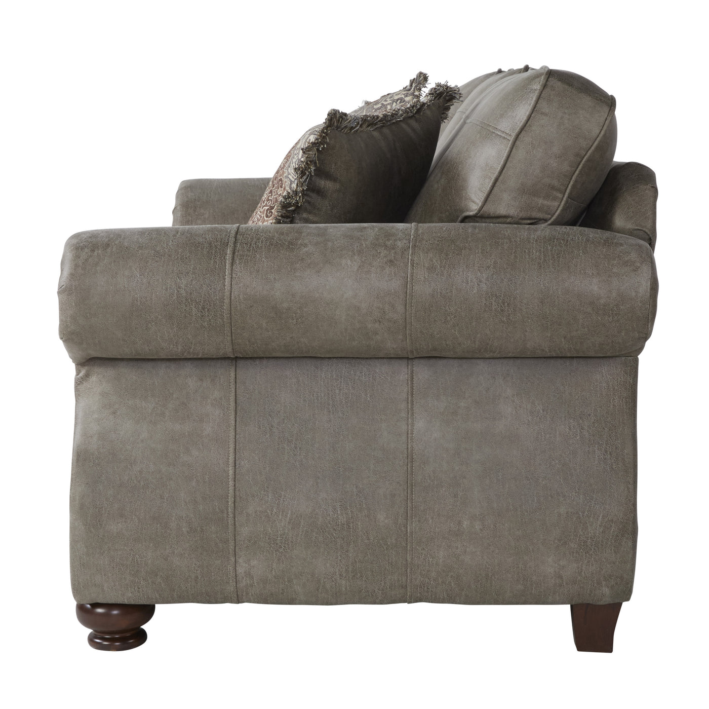 Leinster Faux Leather Upholstered Nailhead Sofa, Loveseat, and Chair Set