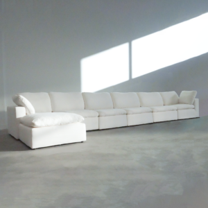 Harper Petite White Sectional - 7 Seat Configuration