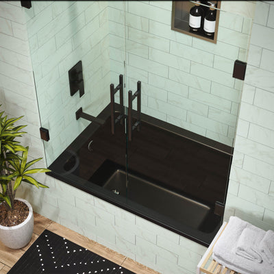 Swiss Madison Voltaire 48" x 32" Reversible Drain Drop-In Bathtub in Matte Black SM-DB571MB