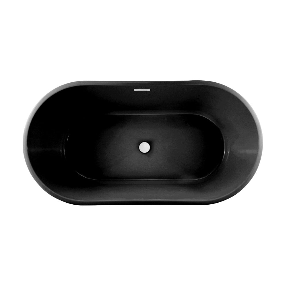 Swiss Madison Claire 60" Freestanding Bathtub in Matte Black SM-FB590MB