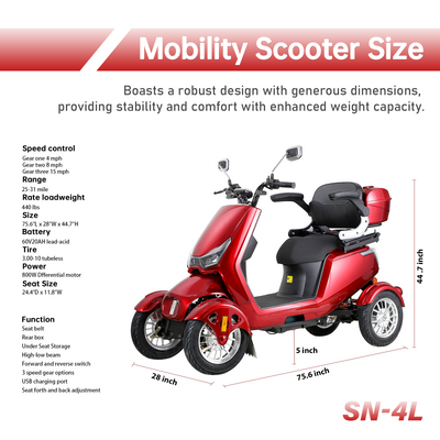 ELECTRIC MOBILITY SCOOTER WITH BIG SIZE ,HIGH POWER