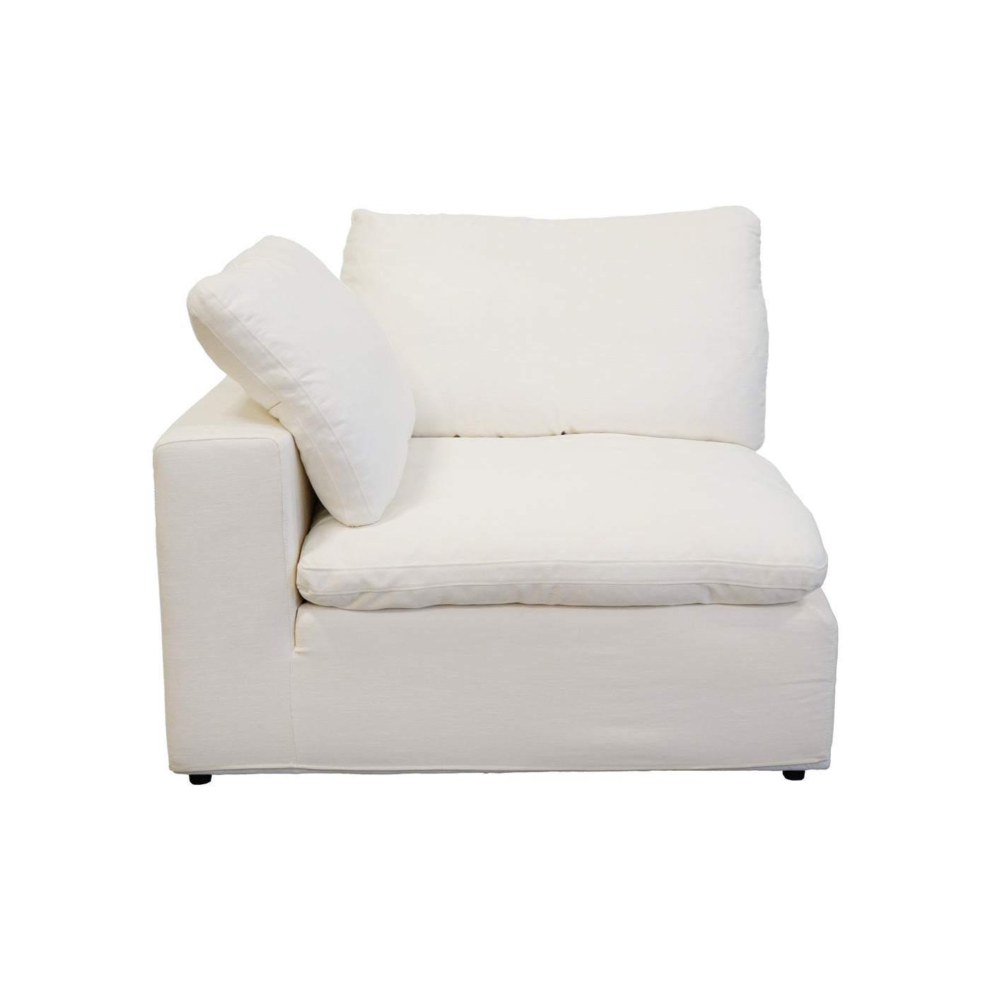 Harper Petite White Sectional - 7 Seat Configuration