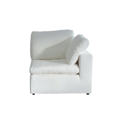 Harper Petite White Sectional - 5 Seat L Shaped Configuration