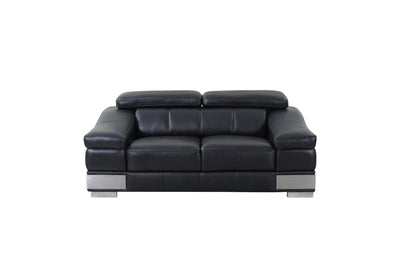 Top Grain Italian Leather Loveseat