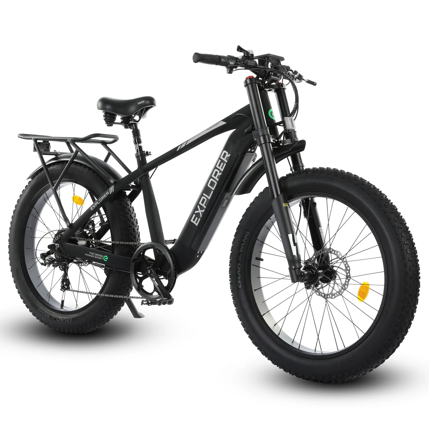 Ecotric Explorer 26 inches 48V Fat Tire Electric Bike with Rear Rack-senior