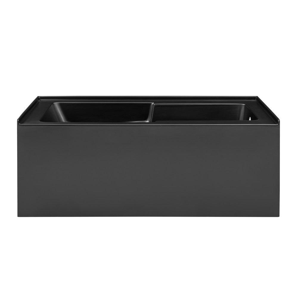 Swiss Madison Voltaire 60" x 30" Right-Hand Drain Alcove Bathtub with Apron in Matte Black SM-AB540MB