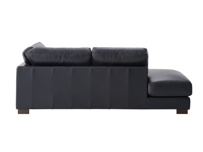 ACME Geralyn Sectional Sofa w/2 Pillows, Black Leather LV02397