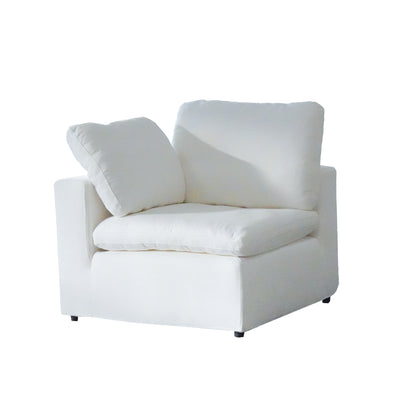 Harper Petite White Sectional - 5 Seat L Shaped Configuration