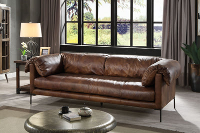 ACME Jaron Sofa, Mocha Top Grain Leather LV02980