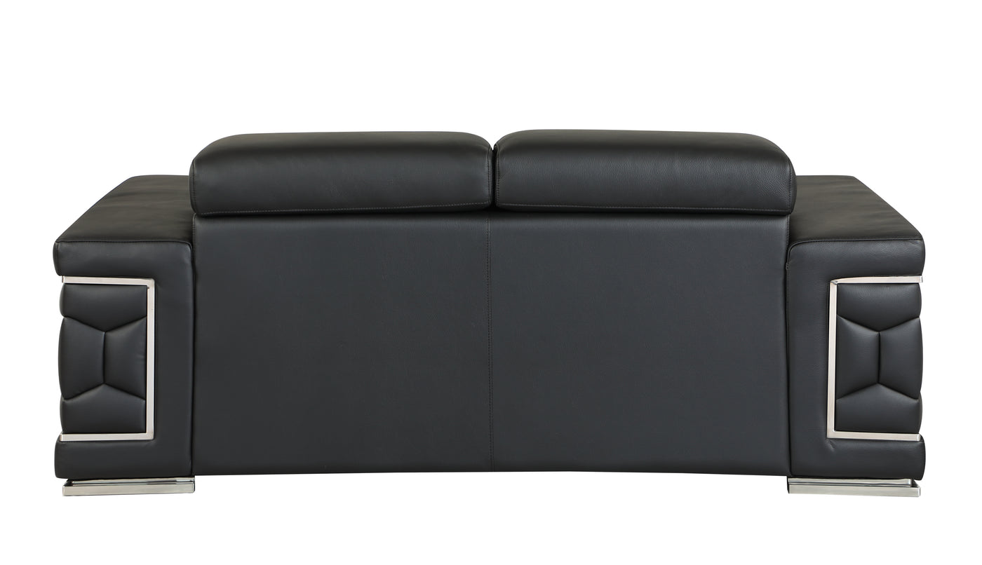 Top Grain Italian Leather Loveseat