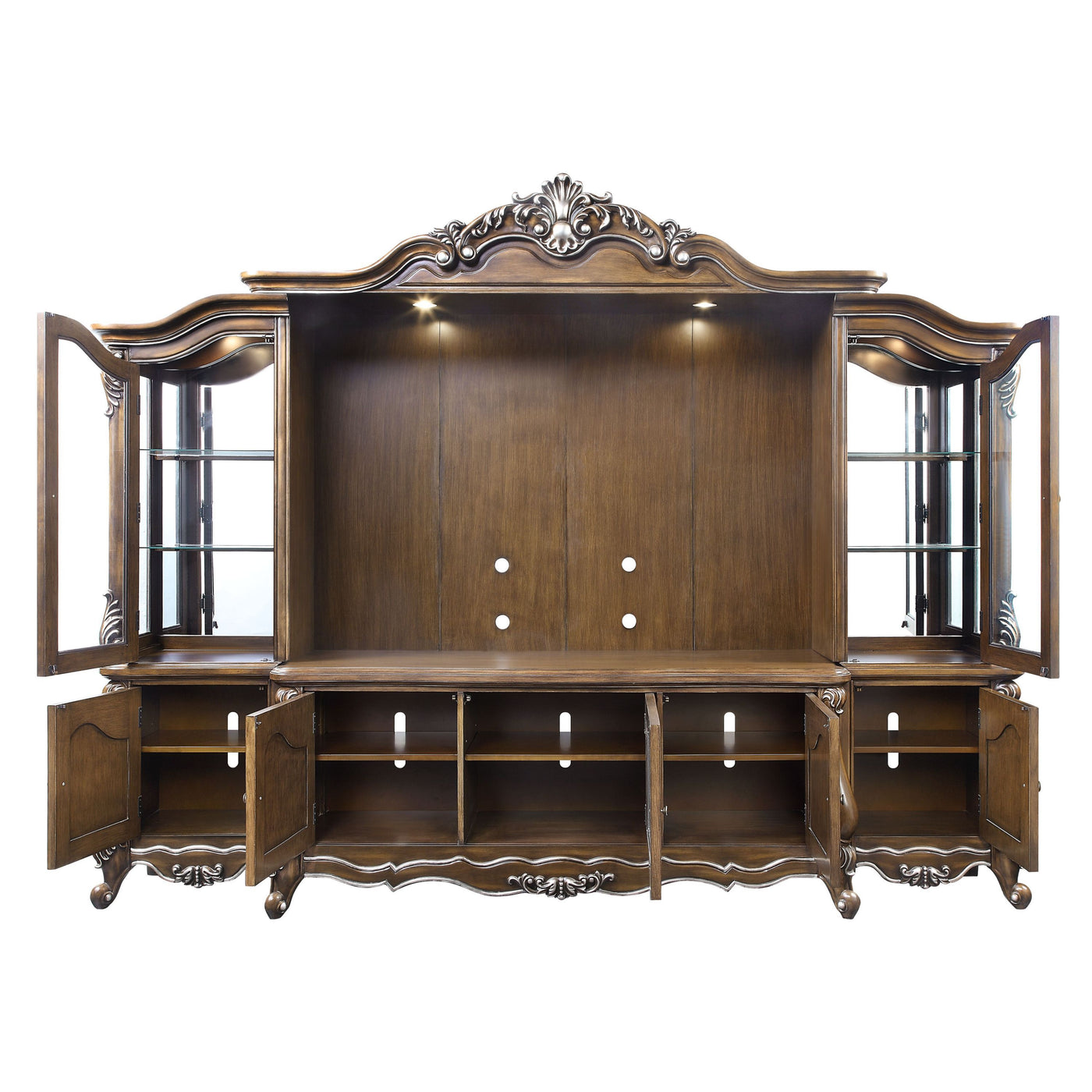 ACME Latisha ENTERTAINMENT CENTER Antique Oak Finish LV01355