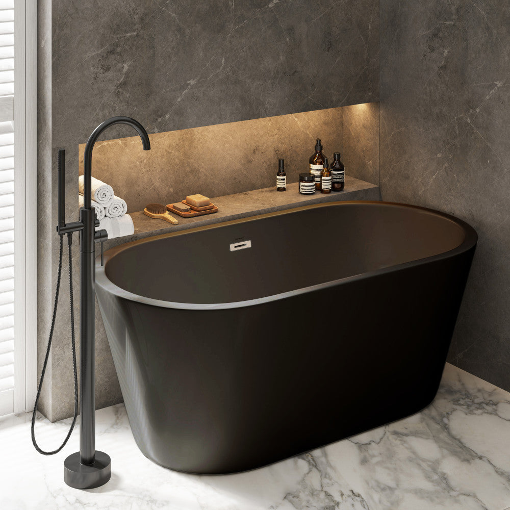 Swiss Madison Claire 60" Freestanding Bathtub in Matte Black SM-FB590MB