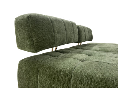 WKS3  Piano key combination sofa, 2 single seats plus 1 luxury cloth sofa, Green