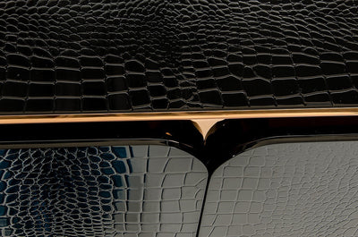 A&X Talin Modern Black Crocodile & Rosegold Buffet