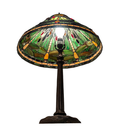 Meyda Lighting 31" High Tiffany Dragonfly Table Lamp- 52441