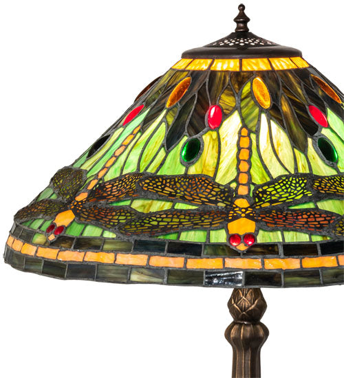 Meyda Lighting 31" High Tiffany Dragonfly Table Lamp- 52441