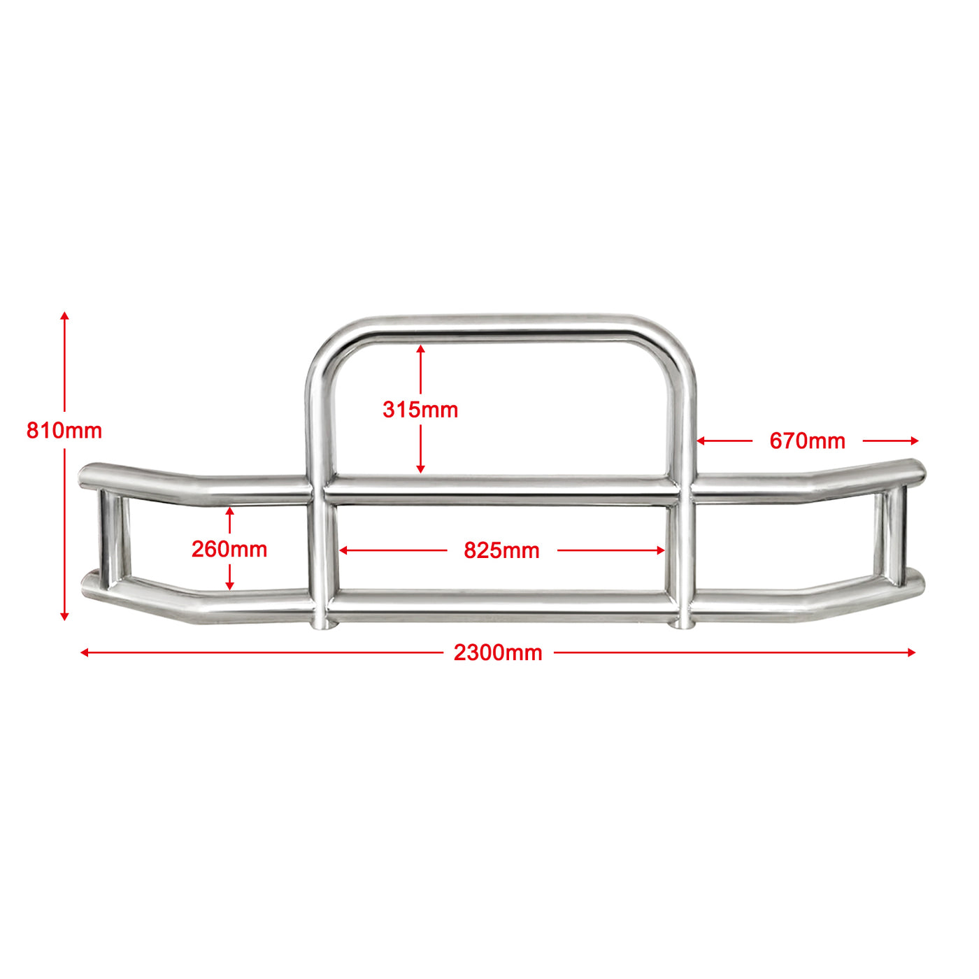 Stainless Steel Deer Guard Bumper for Freightliner Cascadia 2018-2017 with bracketsX5