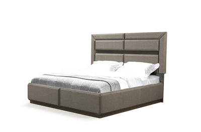 Dunhill Modern Style King Bed Made with Wood in Brown