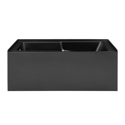 Swiss Madison Voltaire 60" x 32" Left-Hand Drain Alcove Bathtub with Apron in Matte Black SM-AB543MB