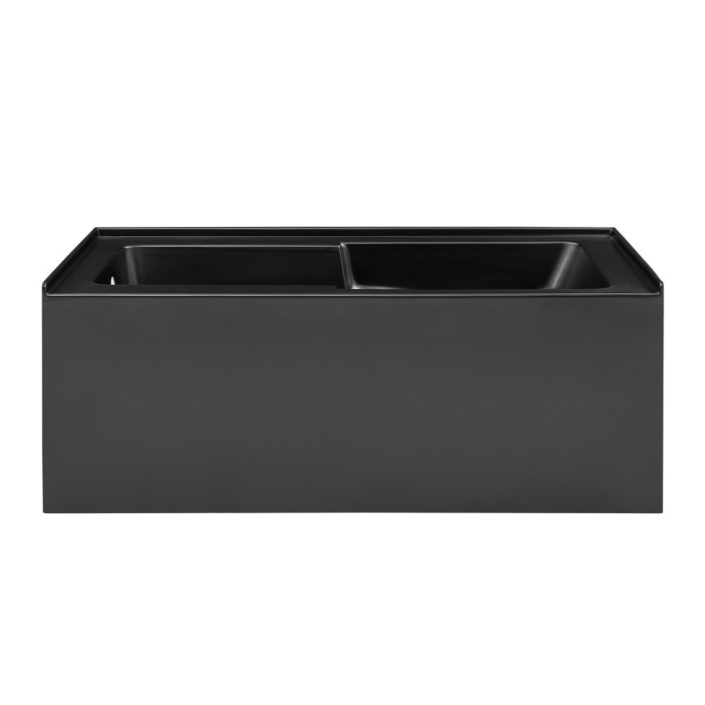 Swiss Madison Voltaire 60" x 30" Left-Hand Drain Alcove Bathtub with Apron in Matte Black SM-AB541MB