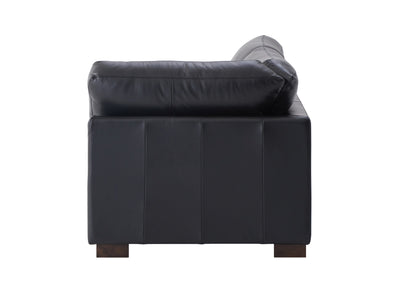 ACME Geralyn Sectional Sofa w/2 Pillows, Black Leather LV02397