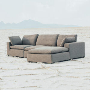 Harper Luxe Grey Sectional - 4 seat Configuration