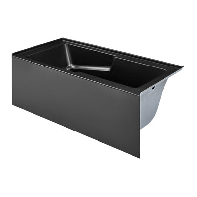 Swiss Madison Voltaire 60" x 30" Right-Hand Drain Alcove Bathtub with Apron in Matte Black SM-AB540MB