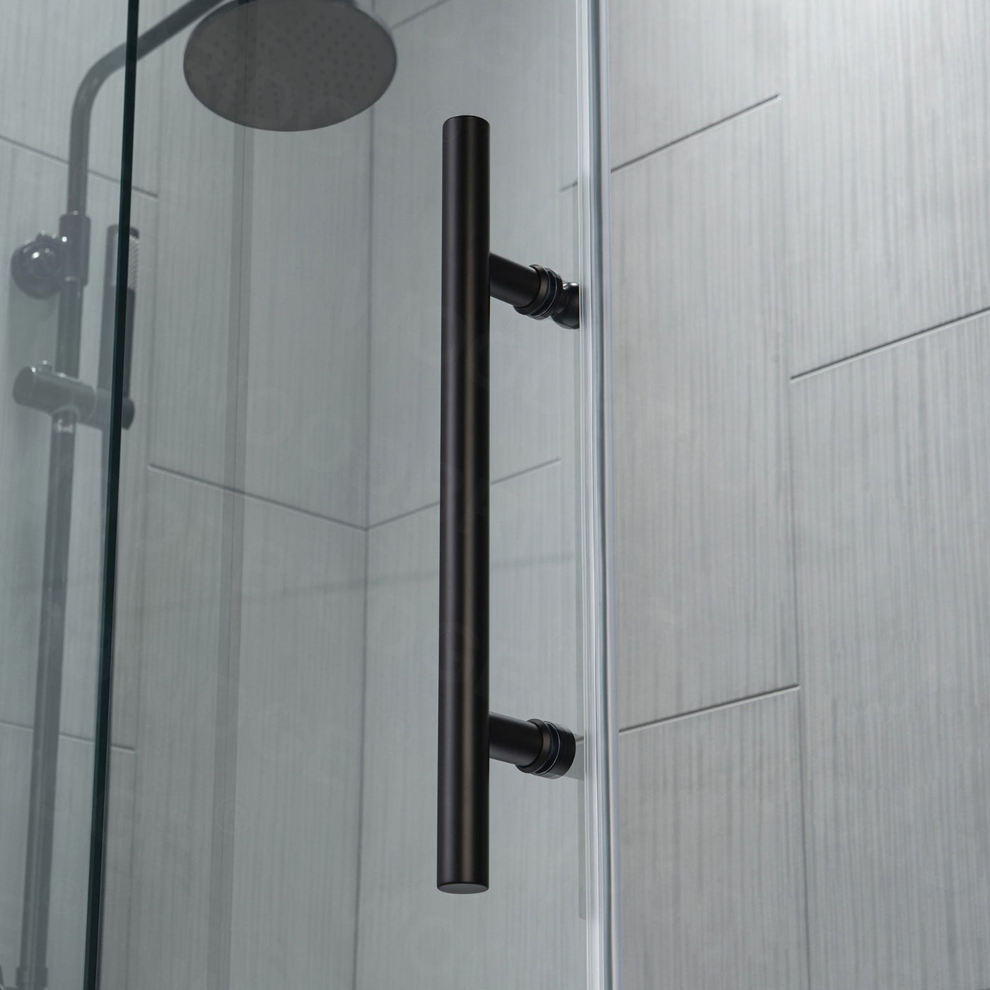 WOODBRIDGE MSDC4876-MBL Frameless Shower Doors 44-48" Width x 76"Height with 3/8"(10mm) Clear Tempered Glass in Matte Black Finish