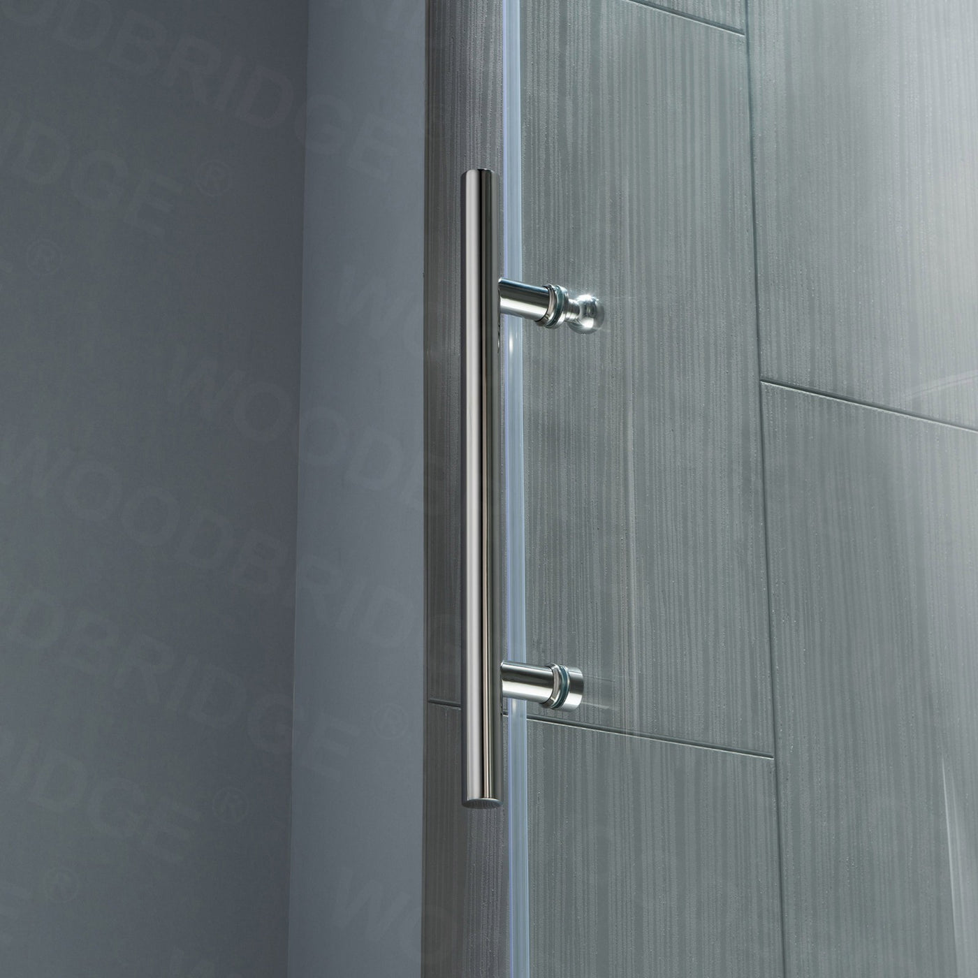 WOODBRIDGE Frameless Bathtub Shower Doors 56-60" Width x 62"Height with 3/8"(10mm) Clear Tempered Glass in Polished Chrome Finish,MBSDC6062-C