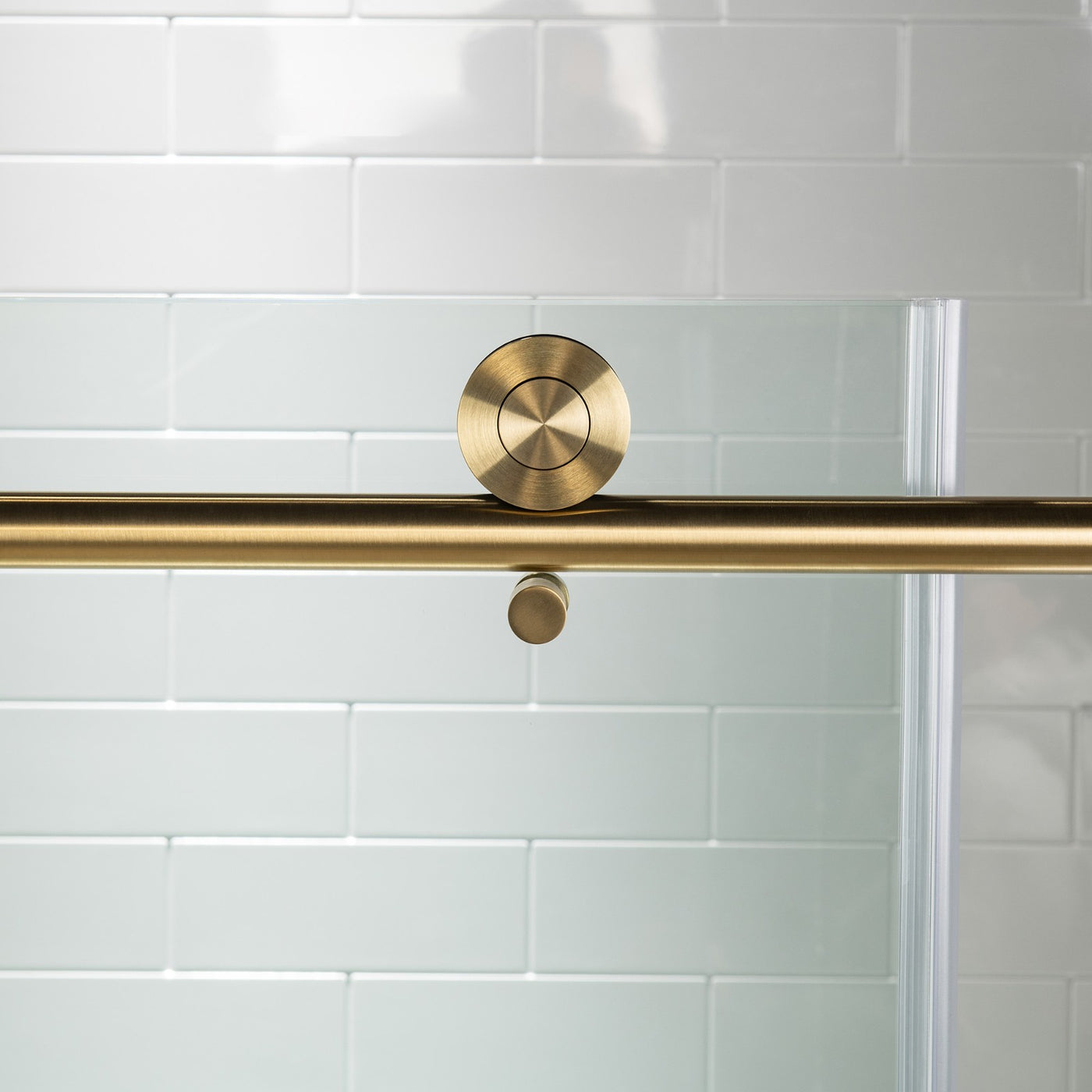 WOODBRIDGE MBSDC4876-BG Frameless Shower Doors 44-48" Width x 76"Height with 3/8"(10mm) Clear Tempered Glass in Brushed Gold Finish