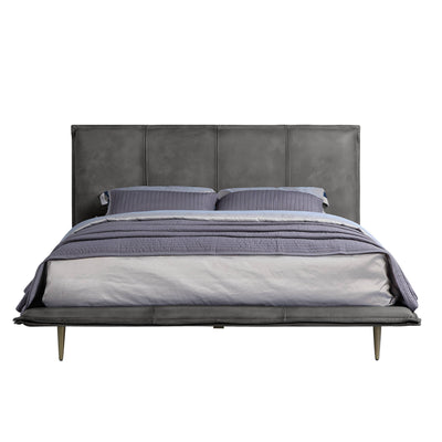 ACME Metis Queen Bed in Gray Top Grain Leather BD00559Q