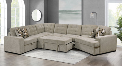 149" Oversized Sectional Modern Large Upholstered U-Shape Sectional Sofa, Extra Wide Chaise Lounge Couch for Home, Bedroom, Apartment, Dorm, Office, Light Gray