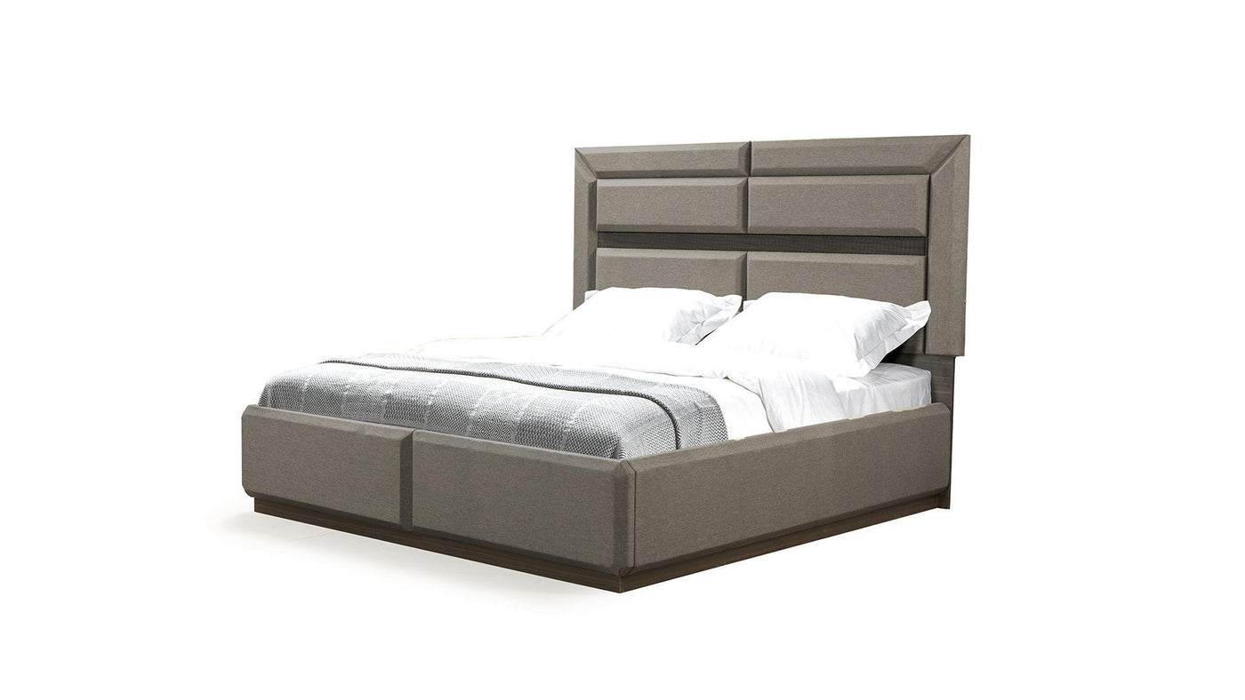 Dunhill Modern Style King Bed Made with Wood in Brown