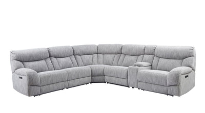 Park City - 5 Piece Sectional - Pearl Silver