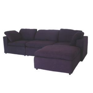 Harper Luxe Navy Sectional - 4 seat Configuration