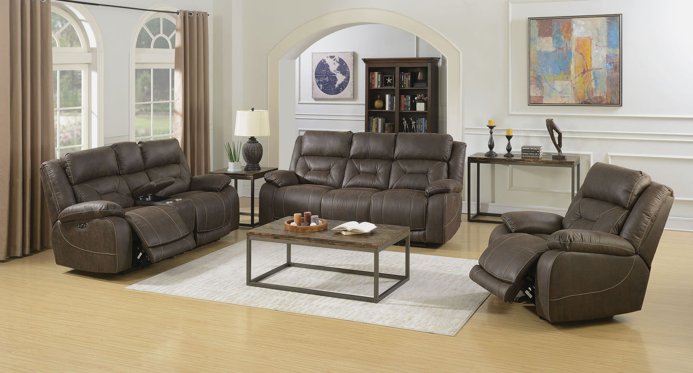 Aria - 3 Piece Living Room Set - Dark Brown