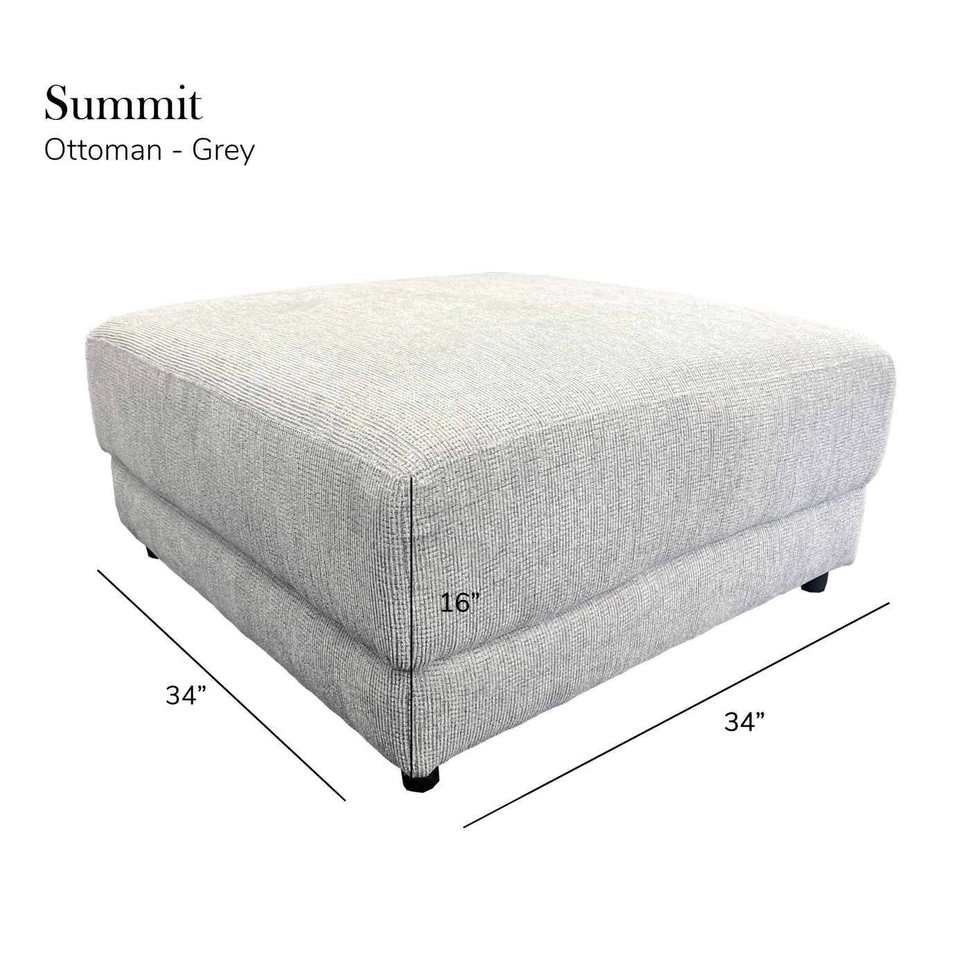 Summit Grey Modular Sectional - 6 Seat Configuration