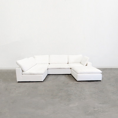 Harper Luxe White Sectional - 5 seat Configuration