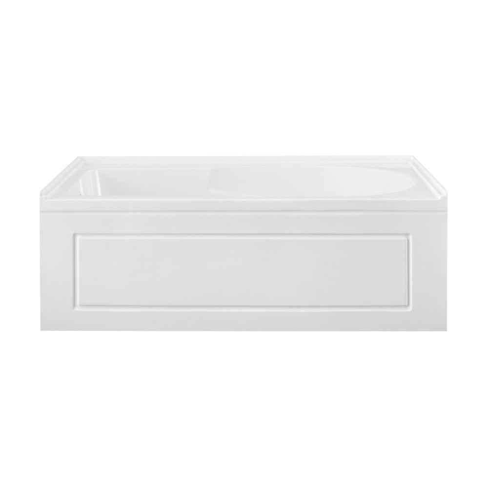 Swiss Madison Concorde 60" x 32" Acrylic Glossy White, Alcove, Integral, Left-Hand Drain, Apron Bathtub SM-AB561