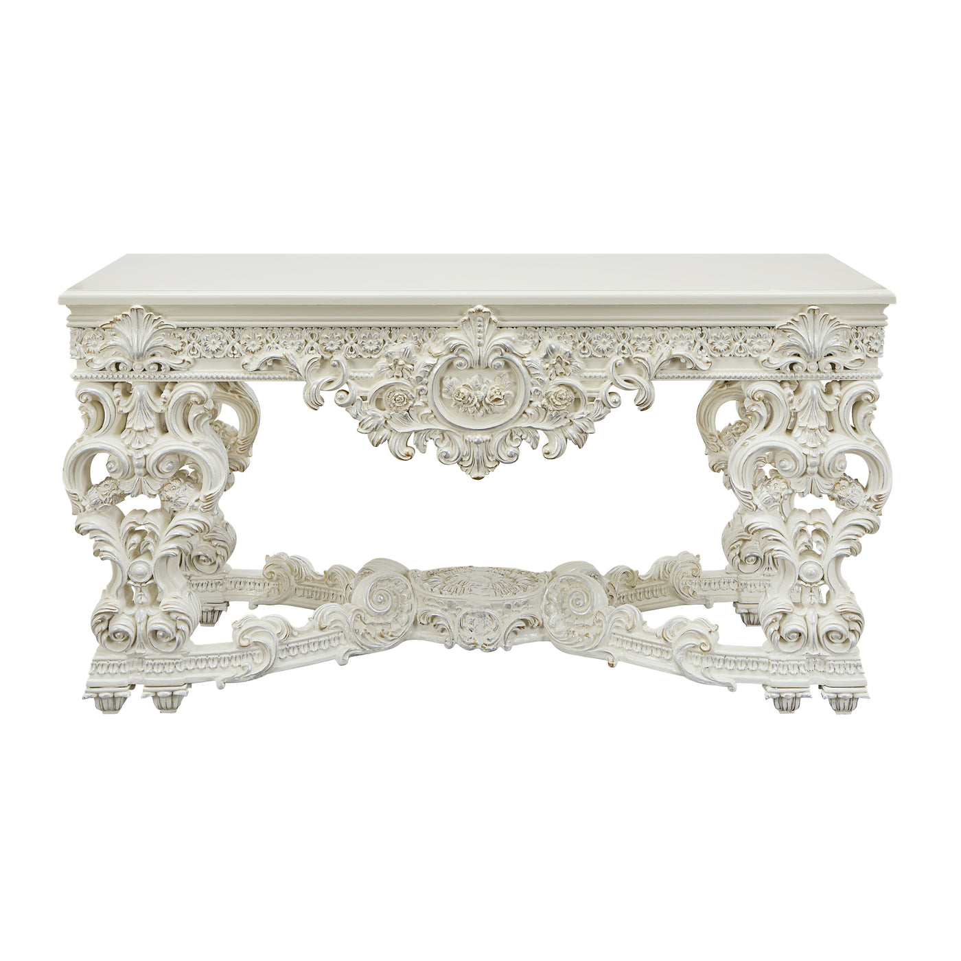 ACME Adara SOFA TABLE Antique White Finish LV01219