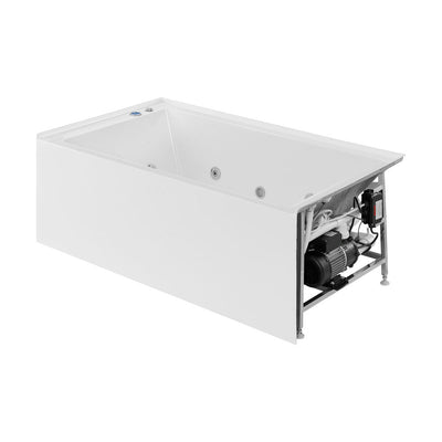 Swiss Madison Avancer 60" x 36" Right-Hand Drain Rectangular Alcove Whirlpool Bathtub with Apron SM-AB591