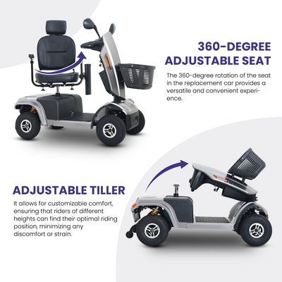 S500-GREY Heavy Duty Mobility Scooter