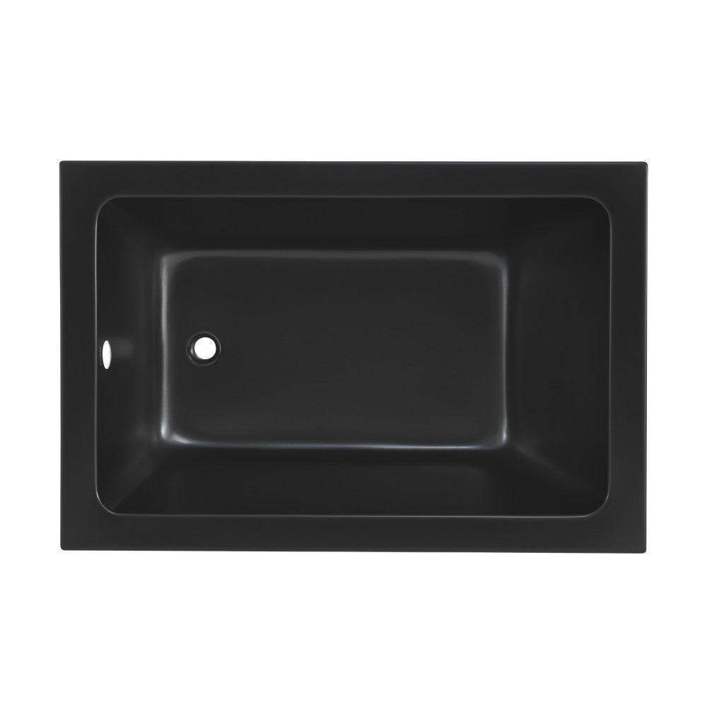 Swiss Madison Voltaire 48" x 32" Reversible Drain Drop-In Bathtub in Matte Black SM-DB571MB